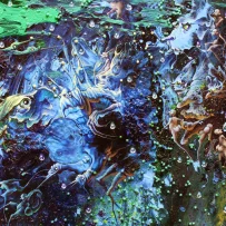 F 2 « Blue Resonance, Time» «Le Temps de Son bleu »130-130 cm